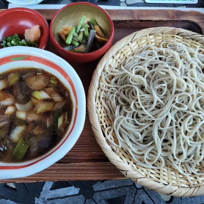 鴨きざみせいろ（人気度最高ですそば増量）(手打ちそば 石庄庵 （いししょうあん）)