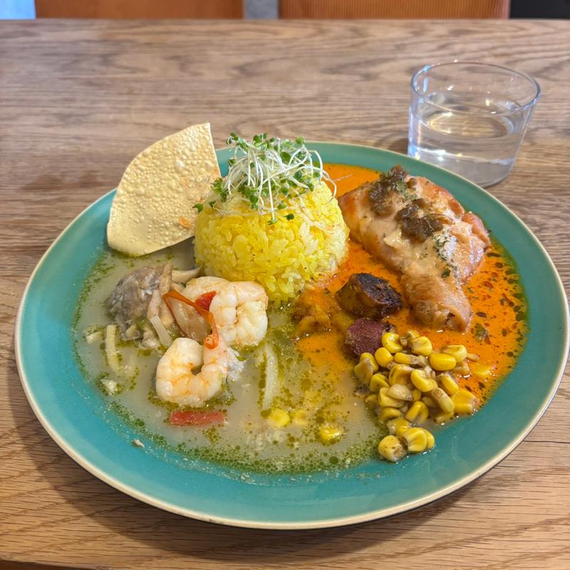 2種のあいがけ(cafe Curia Lente)