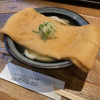 きつねうどん(名代 宇奈とと×釜心うどん希楽 伏見稲荷店)