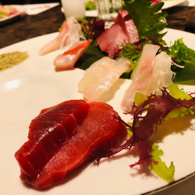 熟成魚のお造り(魚炉裏庵 目からうろこ)