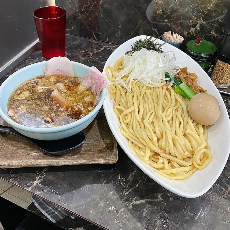 燕三条系つけそば 麺400g 味噌味玉(群青 )
