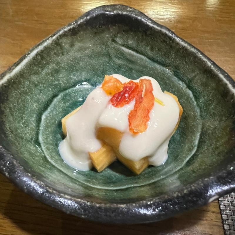 柿の白和え(よもぎ)