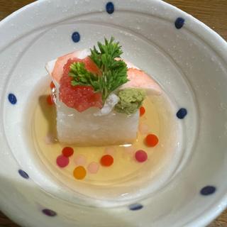 かぶらの葛寄せ(よもぎ)