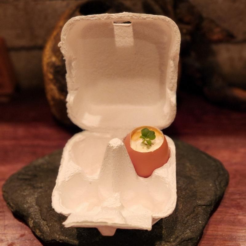 人参の茶碗蒸し(炭火焼鳥コクレ （Sumibiyakitori Coquelet）)