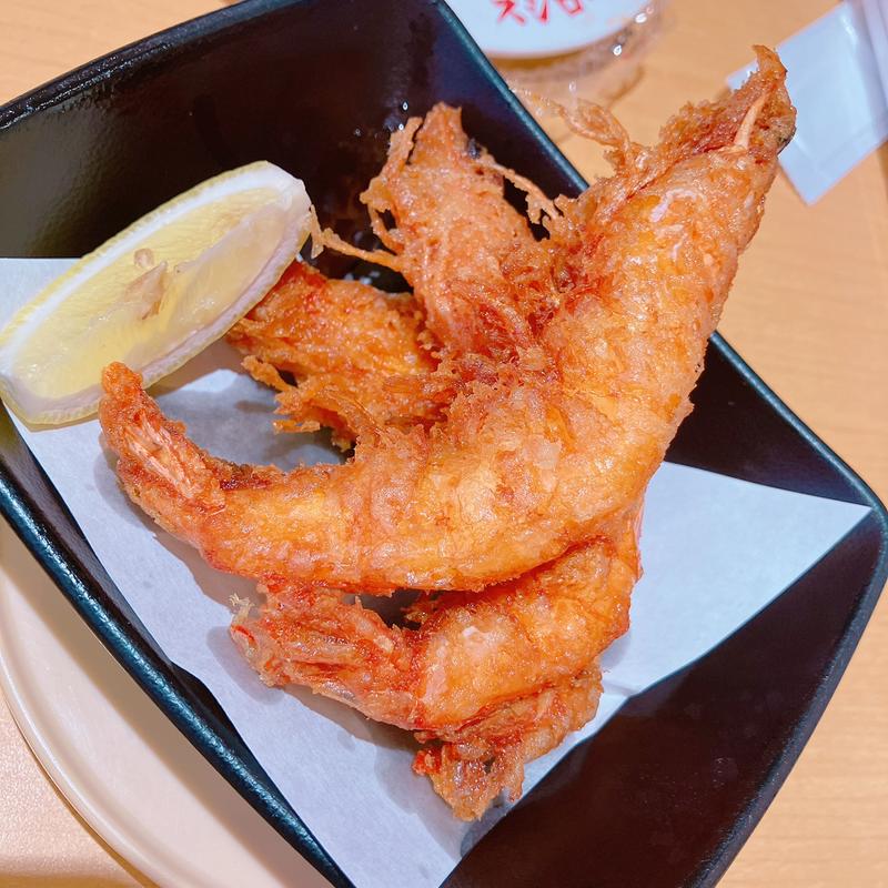 まるごと海老の柚子こしょう天ぷら(スシロー 方南町店)