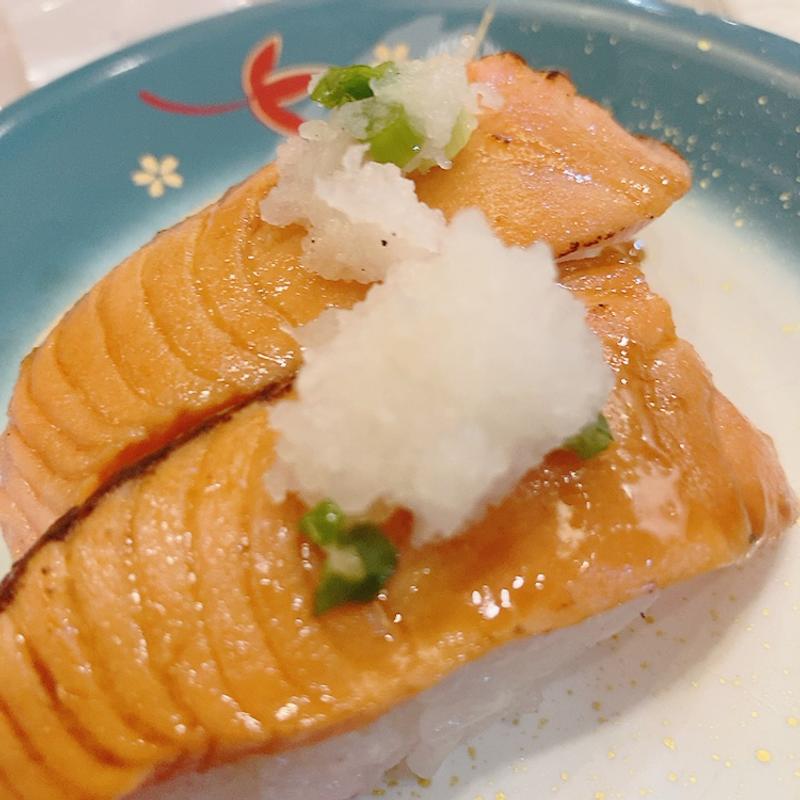 炙りサーモン(回転寿司　すし丸 可部店 )