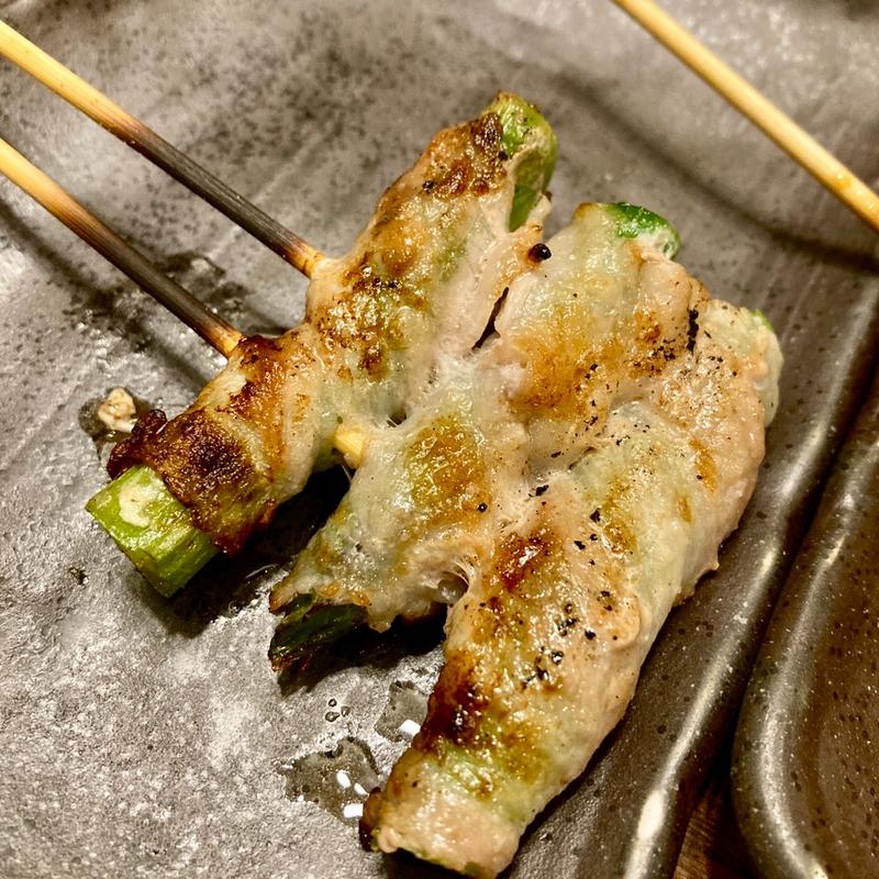 アスパラの豚バラ巻き(串八 草津国道店)