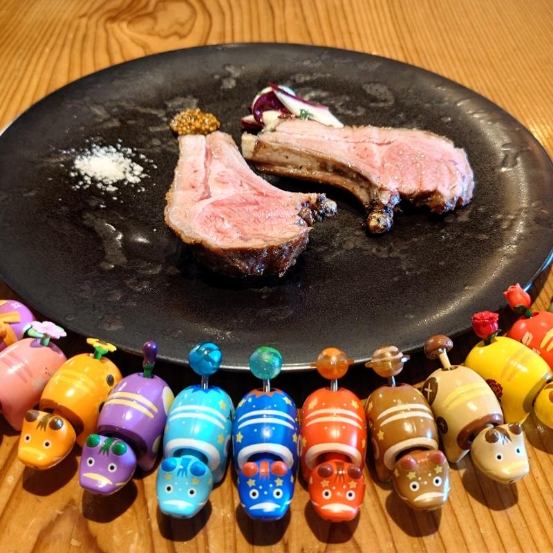 子羊Lボーン炭火焼き(リストランテ マルテッロ)