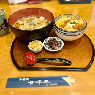 カツ丼と肉うどんセット