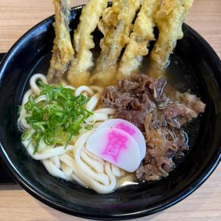 肉ごぼう天うどん