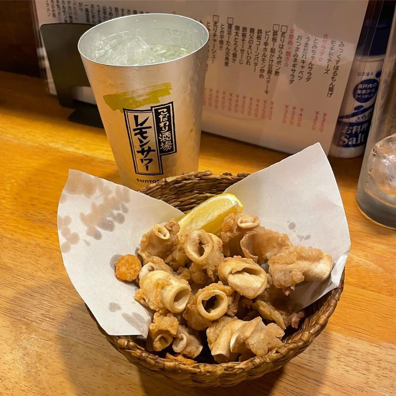 ハツ元唐揚げ(名物やきとん とみちゃん 綾瀬本店)