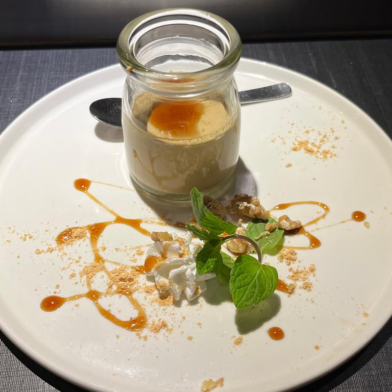 ほうじ茶プリン(鉄板焼 一如)