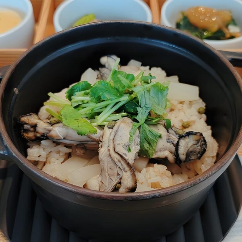 牡蠣ごはん(小倉山荘ファーム ダイニングカフェ)
