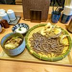 海老ごぼ天肉つけそば(東京とろろそば 横浜丸山台店)