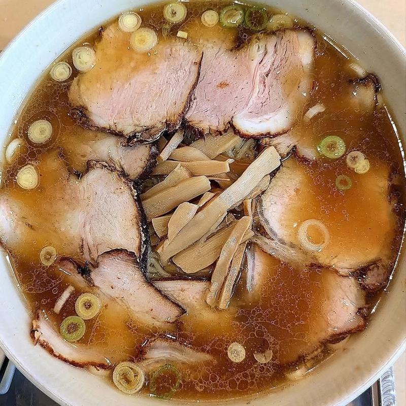 チャーシューメン 生玉子 メンマ(永福町大勝軒)