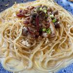 きのこのガーリッククリームパスタ