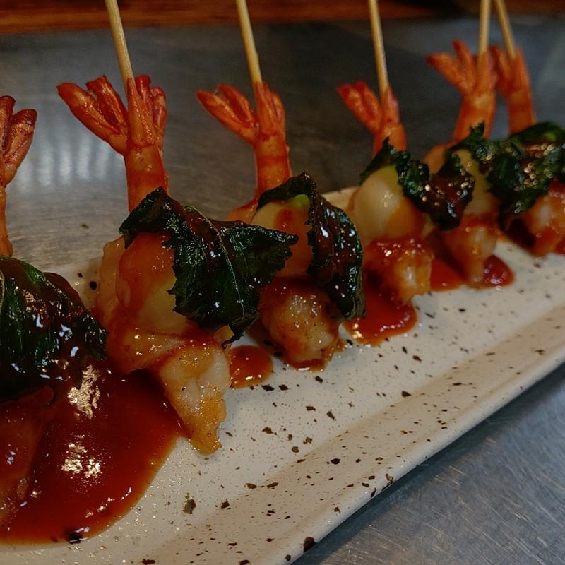 海老と鶉の大葉揚げ(正泰苑 総本店)