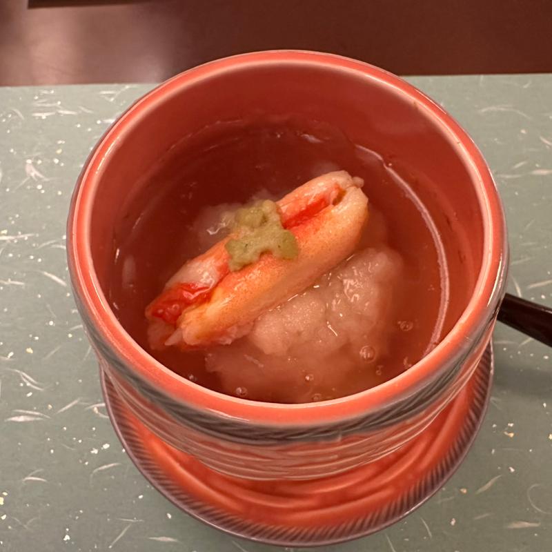 蟹と帆立の蕪蒸し(水明館 )