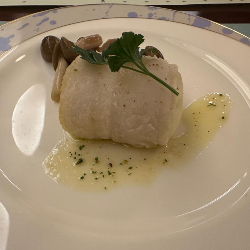 舌平目のファルシー 帆立包み ガーリックバターソース(水明館 )