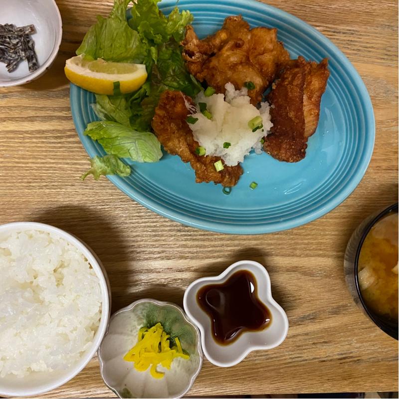 地鶏おろしぽん酢から揚げ少なめ3個(森カフェ （Cafe）)