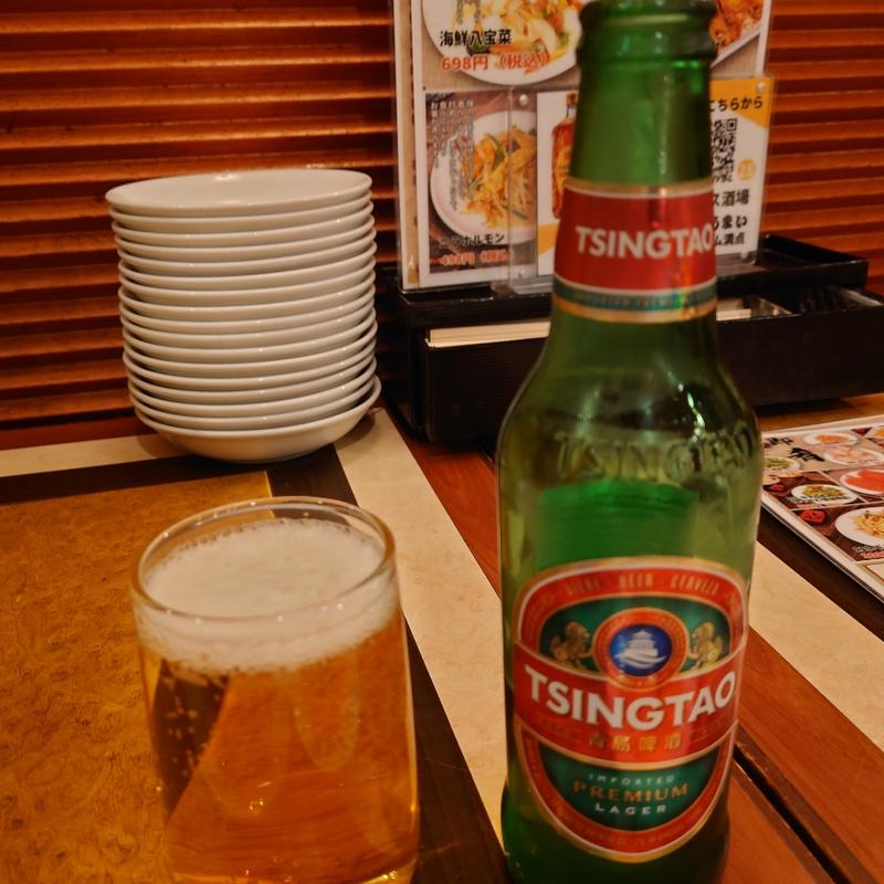 チンタオ(青島)瓶ビール(マルヤス酒場 柏店)