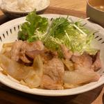 生姜焼き肉定食(温泉カフェわかば)