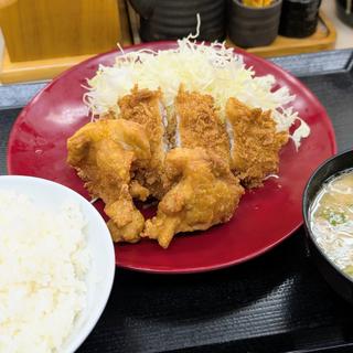 ロースカツ・から揚げ定食(かつや 浅草店)