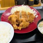 ロースカツ・から揚げ定食(かつや 浅草店)