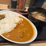 よもだカレー半たぬきそばセット