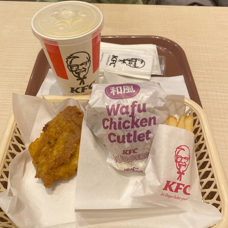 和風チキンカツバーガーよくばりセット(ケンタッキーフライドチキンイオンモール東員店)