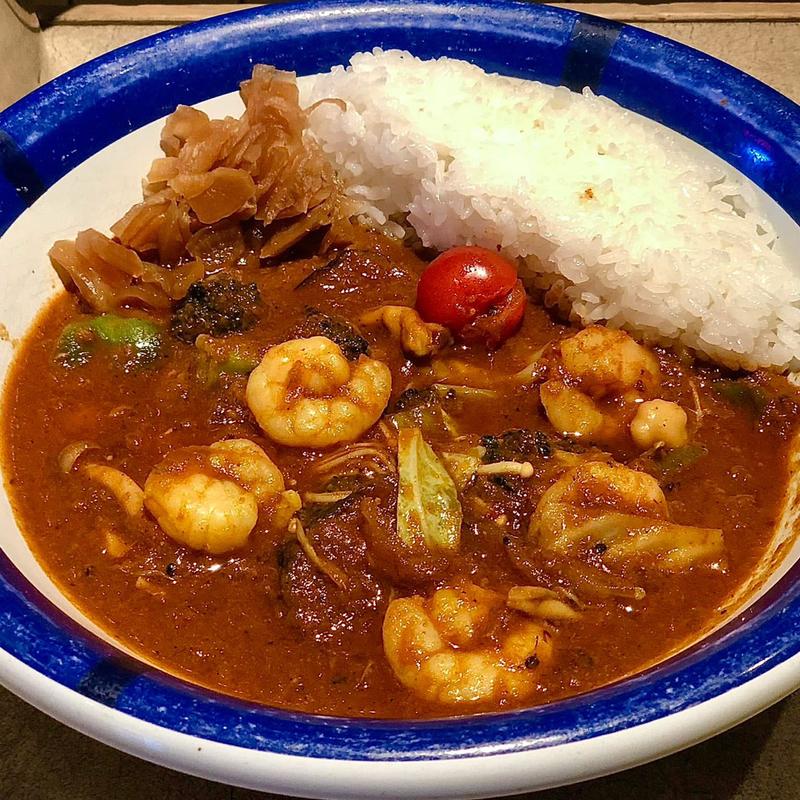 ミックスエビ＋野菜カリー70倍(カリーライス専門店エチオピア 本店)