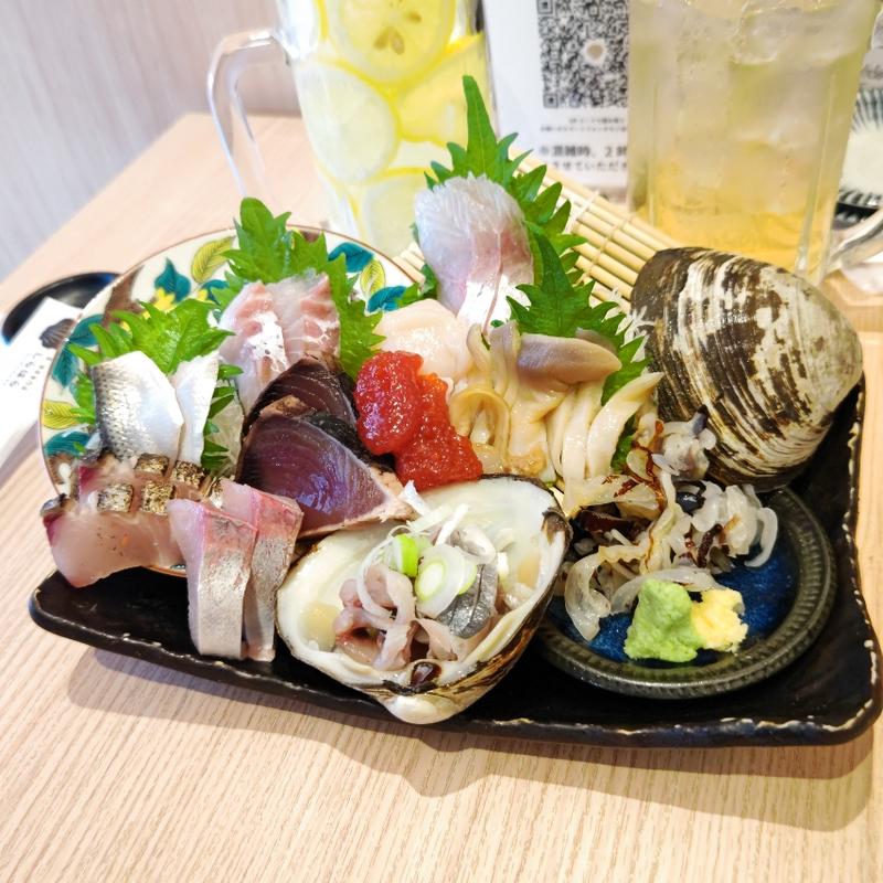 魚魂盛り(貝・刺身専門店 しらはら 東戸塚)