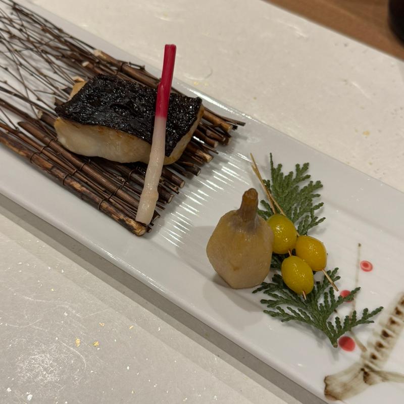 焼き物 銀鱈西京焼き くわい 銀杏 はじかみ(京都 梅小路 花伝抄)