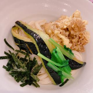 揚げ茄子と舞茸天おろしうどん