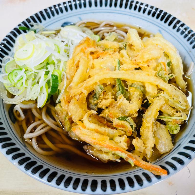 かき揚げ天そば(相州そば本店・工場)