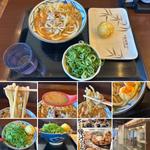 俺たちの豚汁うどんに半熟たまご天(丸亀製麺中野セントラルパーク)