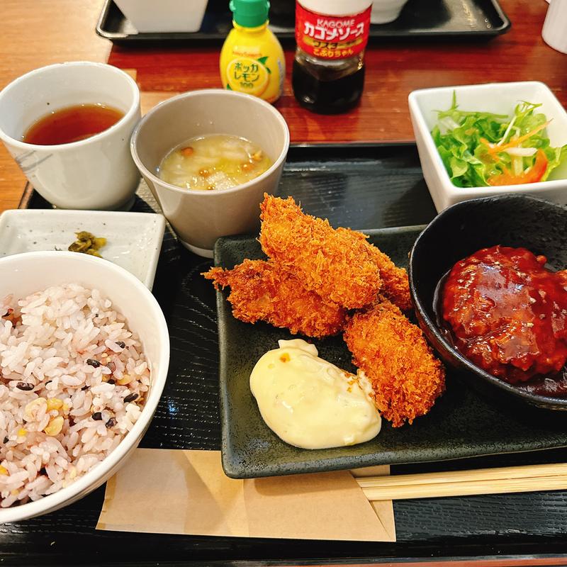 選べるセット(ハンバーグとカキフライ)(昭和堂Ｑ)