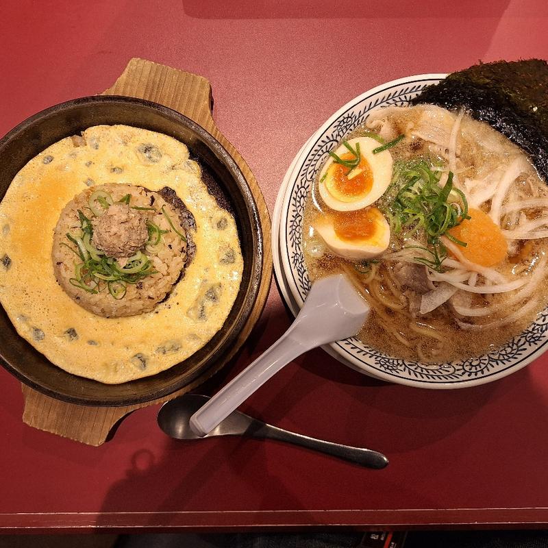 味玉肉そばチャーハンセット(丸源ラーメン 大和郡山店)