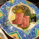 鳥取和牛ステーキ 鮑ステーキ(こだわり地の物会席)