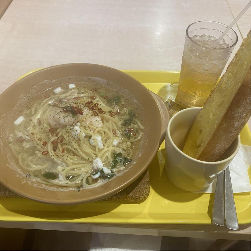 海老とイカのペペロンチーノ バケットセット(ドリンク付)(パルメナーラ イオンモール東員店 )