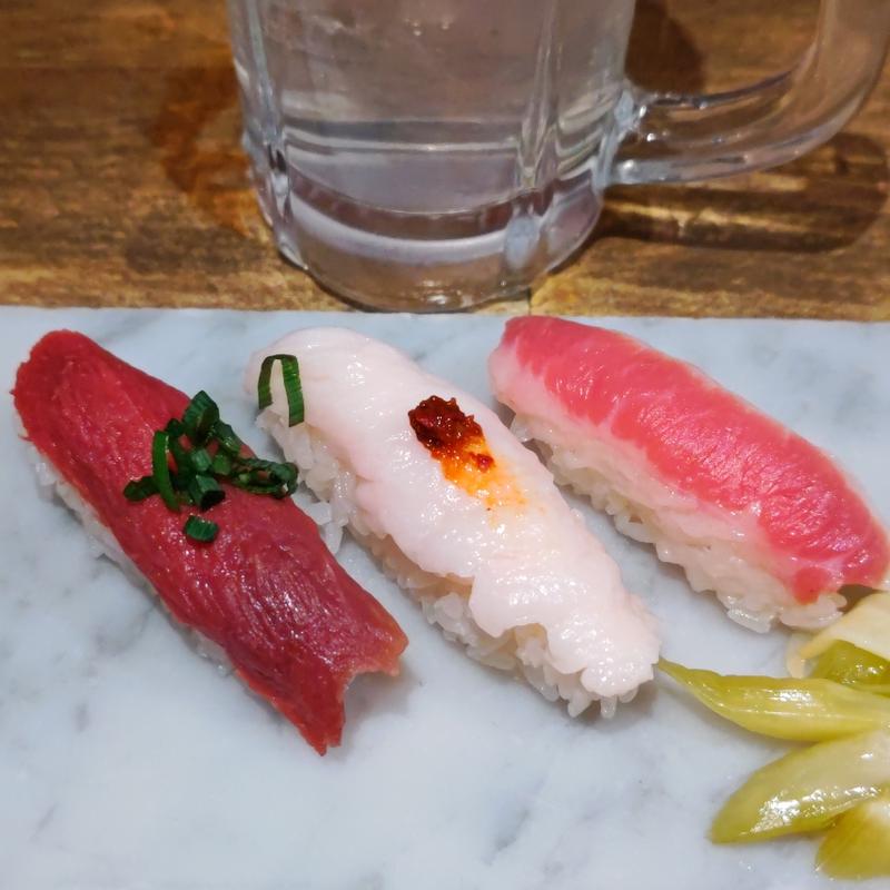 馬三種盛り(横浜 肉寿司)