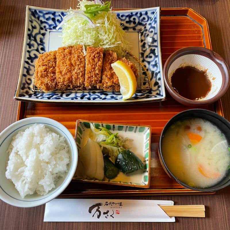 特上黒豚熟成ロースかつ膳(名代かつ屋 万さく)