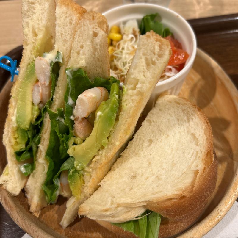 海老アボカドサンド(可否茶館ポールタウン店)