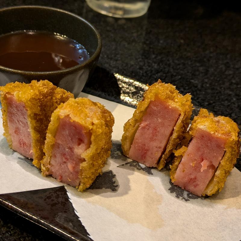 極厚ハムカツ(大衆やきとり酒場 極楽鳥)