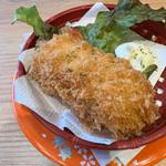 境港のカニクリームコロッケ(漁港回転寿司 鮨かば 境港波止場店)