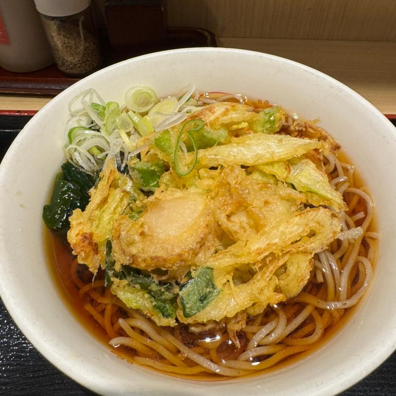 青森県産帆立と長ねぎのかき揚げそば(いろり庵きらく 南浦和)