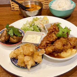 チキン南蛮と又焼のランチ(大衆中遊華食堂 八戒)