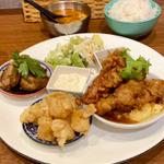 チキン南蛮と又焼のランチ(大衆中遊華食堂 八戒)