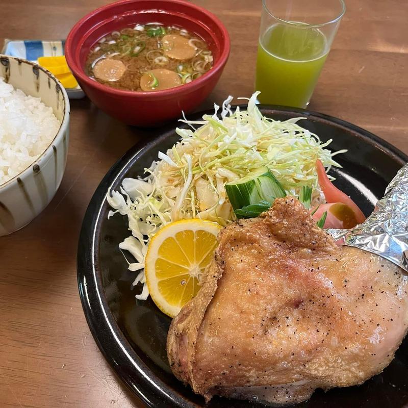 むしり定食(鳥忠食堂)