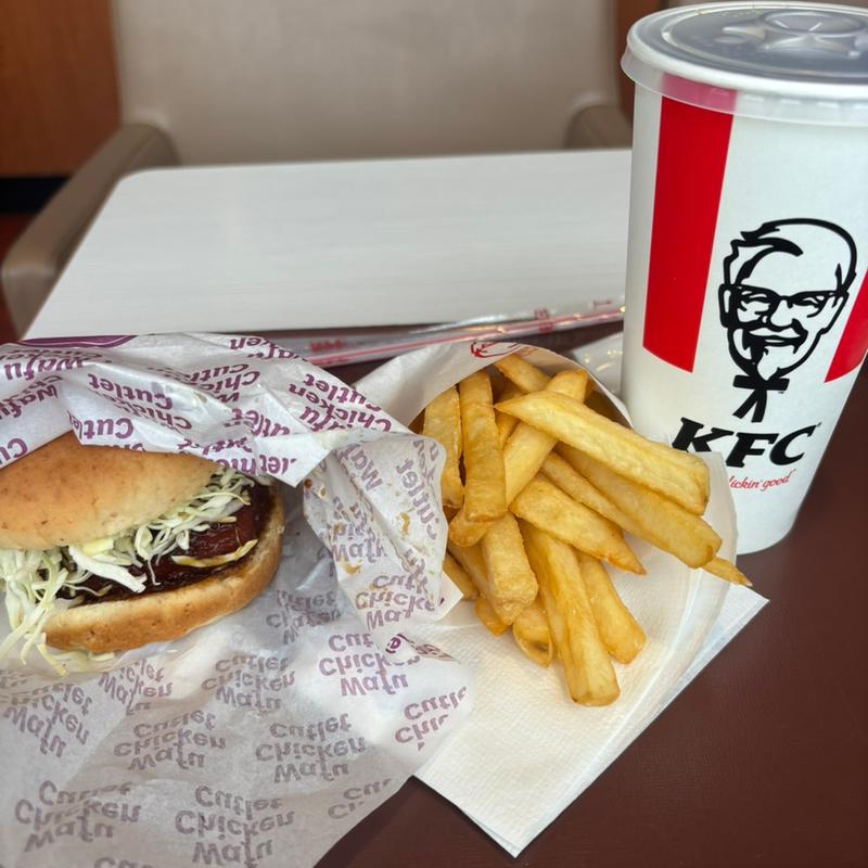 和風チキンカツバーガーセット　ポテト、ドリンクL(ケンタッキーフライドチキン竜美ケ丘店)
